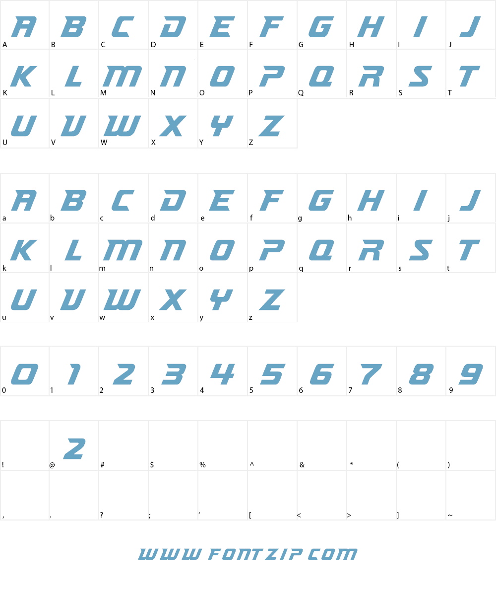 Richardson Brand Font Character